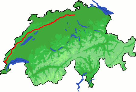 map of the Jura ridgeway