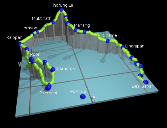 annapurna mountain map